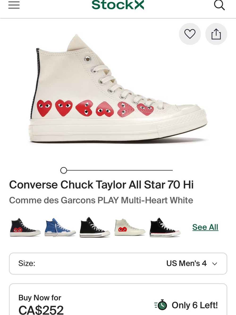 Converse Chuck Taylor Comme de Garçon